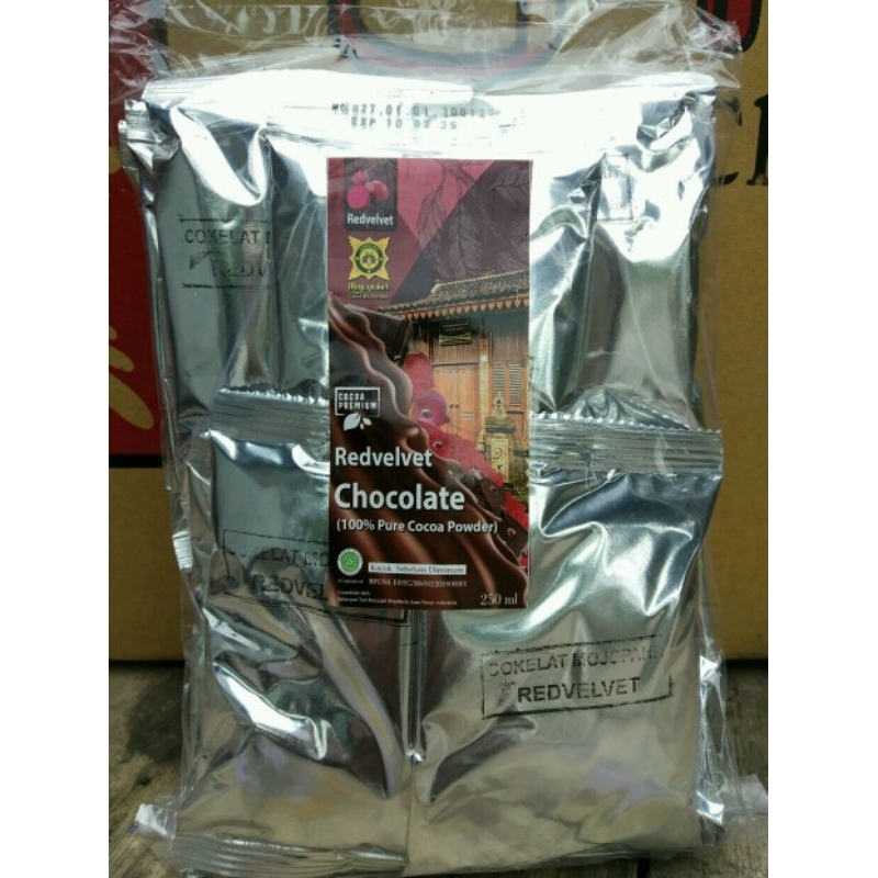 

cokelat serbuk RedVelvet Chocolate plus gula siap saji