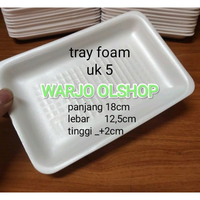 sterofoam, foam tray uk 5 1bal isi 250,, cocok untuk semua makanan buah buahan, ikan asin, dan pinda