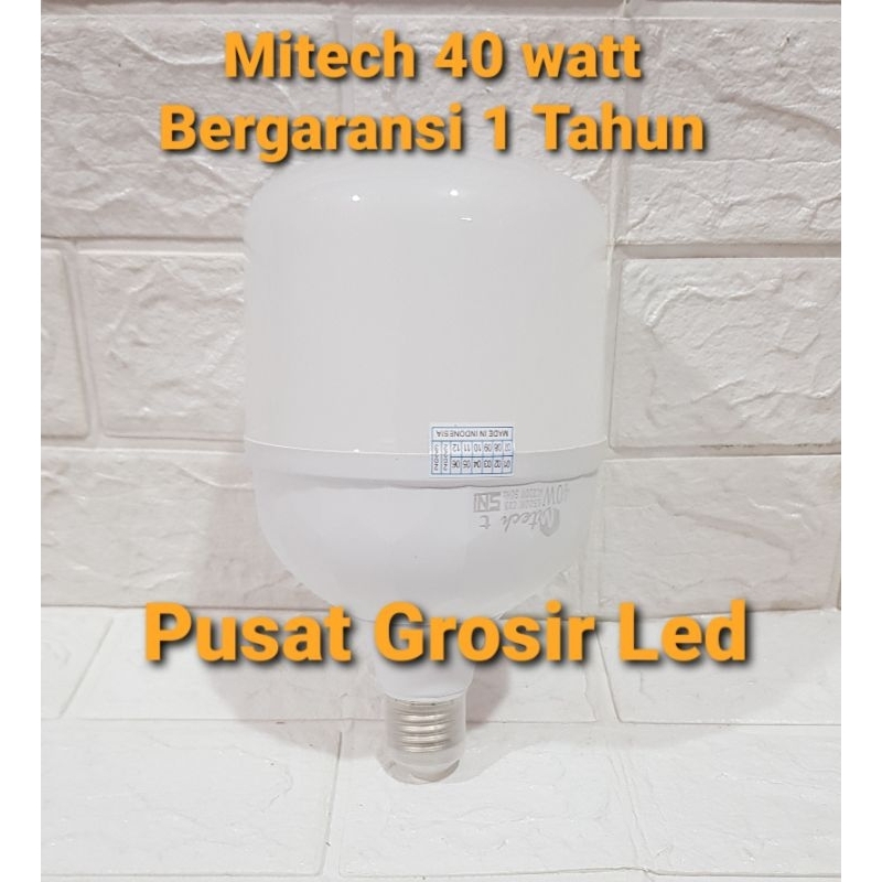 Mitech Platinum 40 Watt Cahaya Putih Lampu Led T Bulb Capsule Bergaransi 1 Tahun