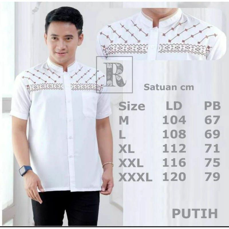 BAJU KOKO MODERN LENGAN PENDEK BAJU KOKO PRIA