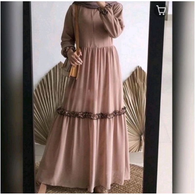 GAMIS SOYAN RENDA REMPEL DAILY BUSUI WANITA DRESS   MOSCREPE