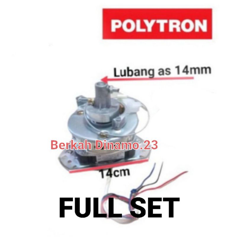 Motor / Dinamo Spin Pengering Mesin Cuci POLYTRON PWM 8556 PWM 8567 PWM 8070 PWM 8366 PWM 8368 PWM 8057 PWM 8058 PWM 8357 PWM 8369 PWM 8363 Polytron 2 Tabung  Mesin Dinamo Pengering