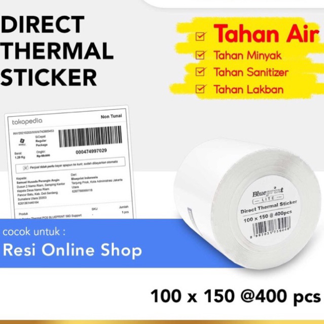 

THERMAL STICKER BLUE PRINT 100x150 isi 400 LEMBAR / THERMAL STICKER