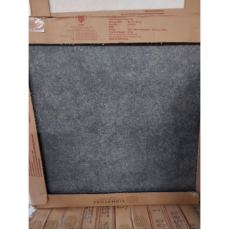 KERAMIK 50X50 TERAS / KAMAR MANDI ABU MATT KASAR INDUSTRIAL MUL