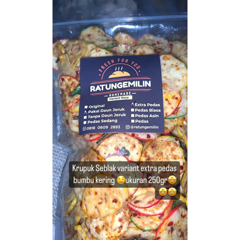 

Ratungemilin,Basreng pedas Daun jeruk ,krupuk seblak bantet daun jeruk