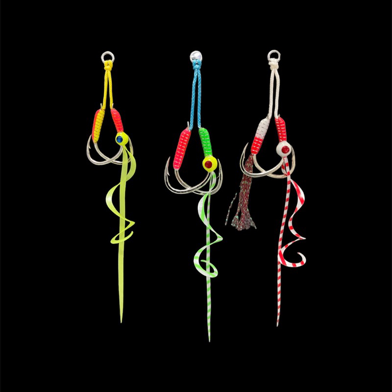 Skirt Dasi Silikon Abalone Assist hook  Sabiki Tai Kabura Jig 1pcs