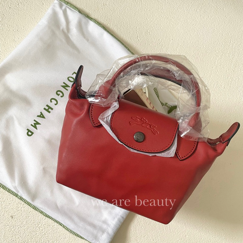 Authentic Tas LC Le Pliage Cuir Mini XS Sienna