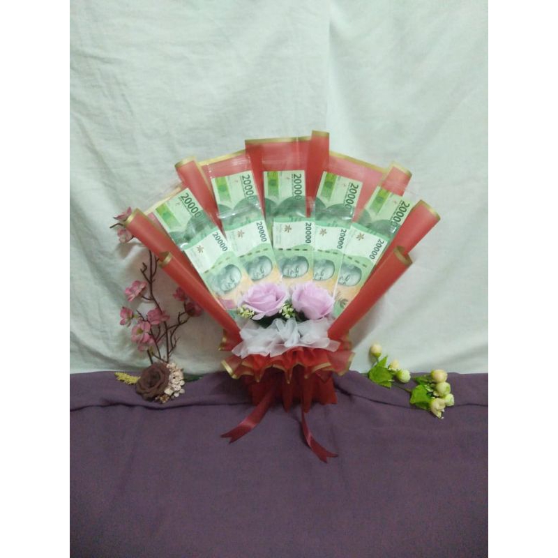 Buket uang kosong / Bouquet money / Kerangka buket / buket wisuda / buket kado 10 / 15 lembar ( Uang