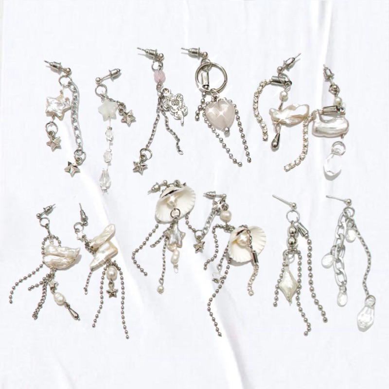 Mermaid Earrings Collection / Pearl Earrings / Handmade Earrings Baroque Pearl Earrings / Charm Earr