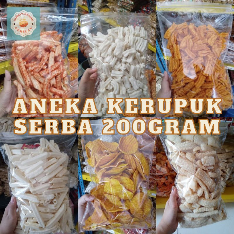 

ANEKA KERUPUK | CEMILAN SERBA 200G | SNACK KILOAN MURAH | RAMBAK