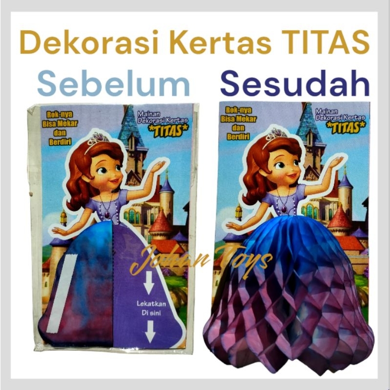 Mainan Dekorasi Kertas Kartun TITAS 20Pcs