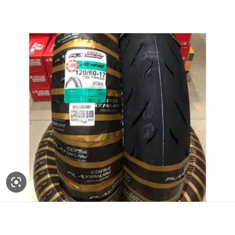 corsa platinum r46 120/60 ring 17 series soft compound  free pentil 100% original