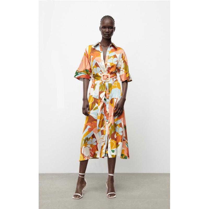 Zara Belted Shirt Dress