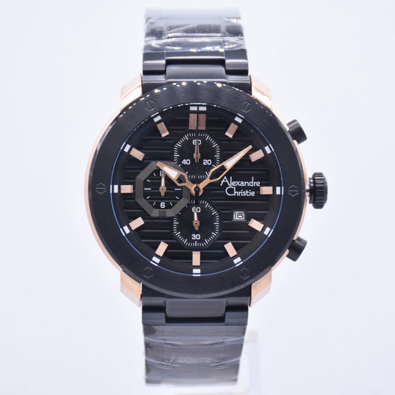JAM TANGAN PRIA ALEXANDER CHRISTIE 6626 CHRONOGRAPH ORIGINAL STAINLESS STEEL