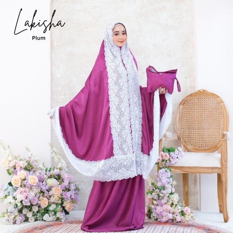 MUKENA LAKISHA RENDA MEWAH/ MUKENA SYAHRINI/ MUKENA SUTRA/ MUKENA FULL RENDA/ MUKENA RENDA DEWASA