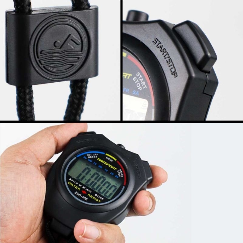 Stopwatch Profesional LCD dengan Strap - ZSD-808