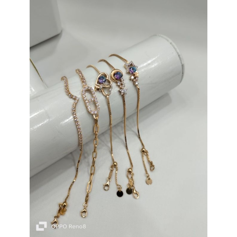 Gelang rantai fashion emas 8k(375)