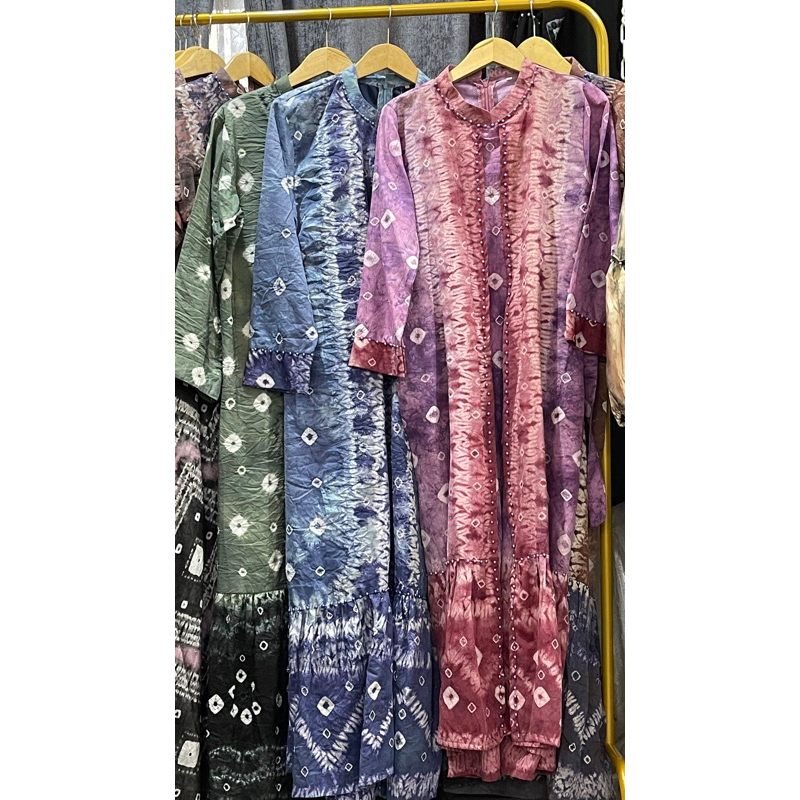 Gamis Jumputan Handmade Palembang Jumbo