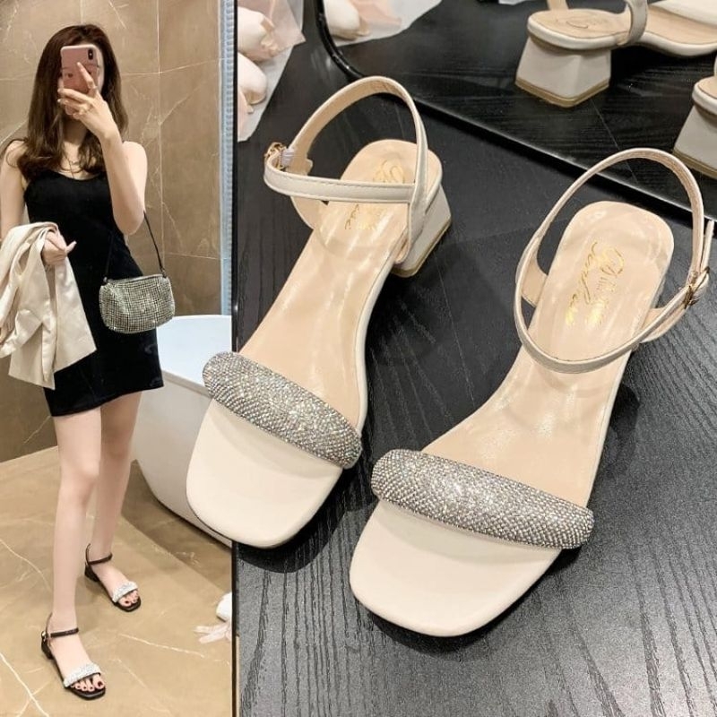MYSTYLE Hyuna Korea Design Sandal Heels Fashion Wanita Import