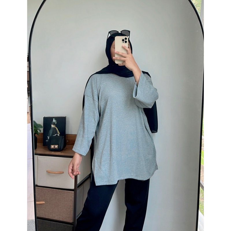 [RIB KNITE] KEYRA TUNIK RIB KNITE OVERSIZE