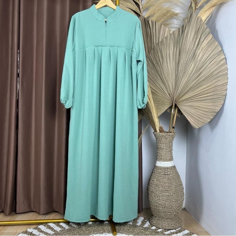 Gamis Wanita Lebaran Terbaru 2023 Gamis VARISHA CRINKLE AIRFLOW Variasi Rempel / Gamis Lebaran Gamis Dewasa