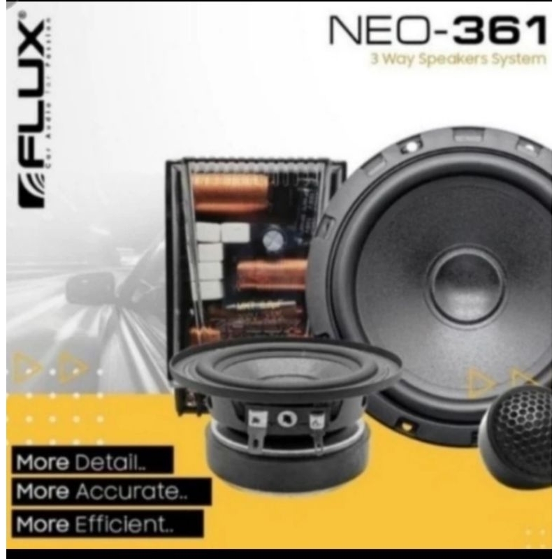 speaker split 3 way Flux neo 361 Original (BARU)