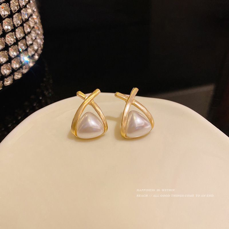 Anting Wanita Mutiara Korea Elegan Fashion Style Premium Rodium