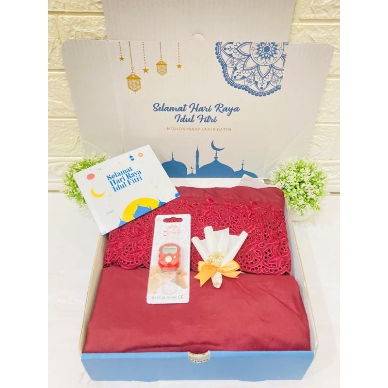 

Hampers Mukena Dewasa Khadijah / Hampers Wedding / Kado Pernikahan