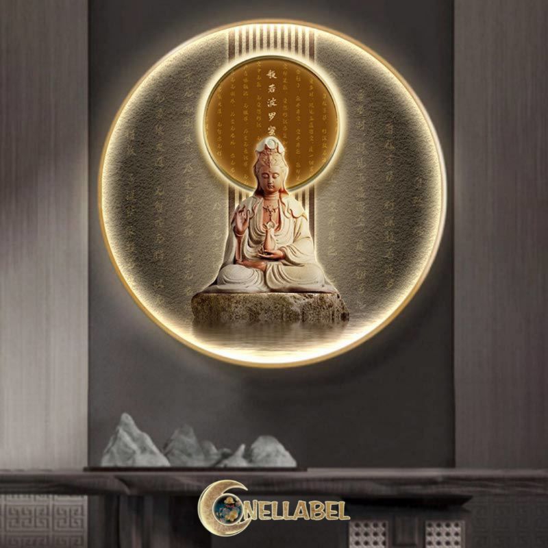 Painting led buddha kwan im rupang buddha rupang kwan im led