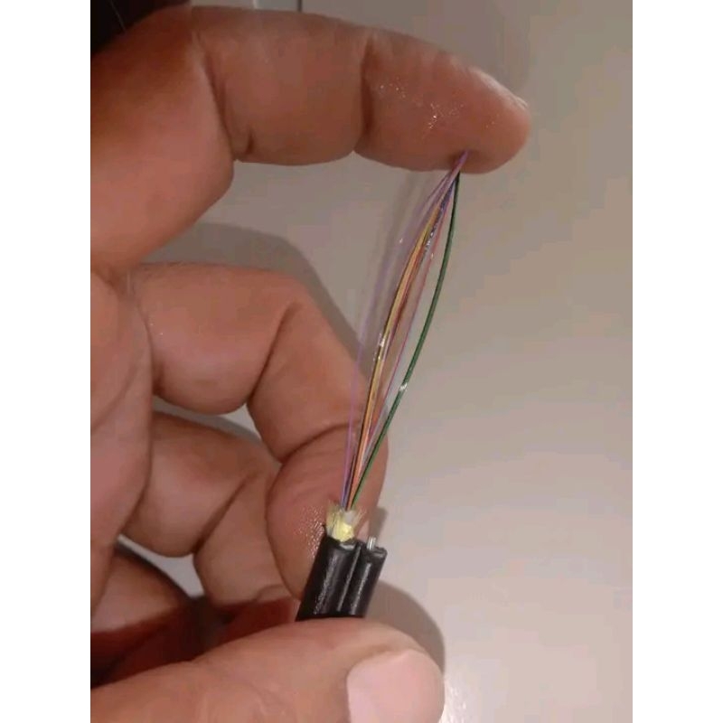 kabel fiber optik KU (kabel udara) Mini 12core fig8 / kawat tunggal