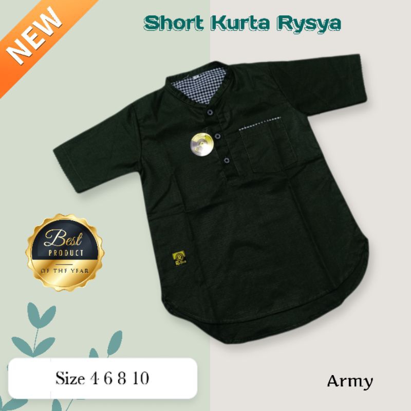 KEMEJA KOKO ANAK KEMKO UMUR 4-11TH ORI RYSYA COLLECTION BAJU KURTA LEBARAN LENGAN PENDEK MURAH KEKINIAN