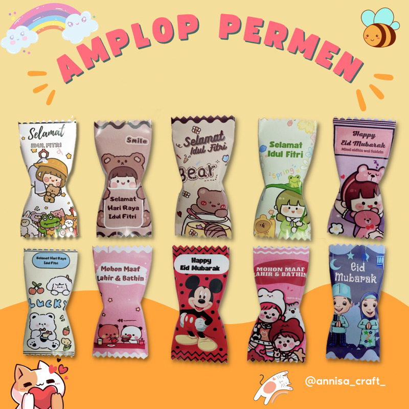 

Amplop Lebaran Bentuk Permen 2 (ISI 10 PCS AMPLOP)
