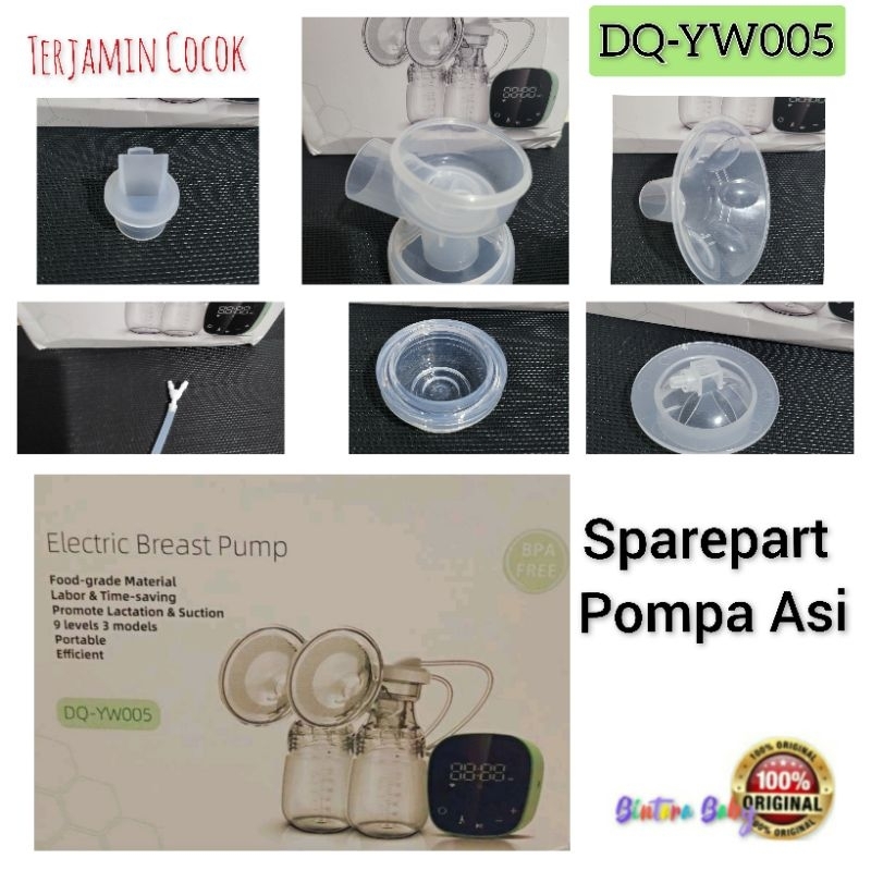 Sparepart Pompa Asi DQ-YW005 Electric Breast Pump Spare part Valve Corong Karet Silikon Double Electric Breastpump Rechargeable