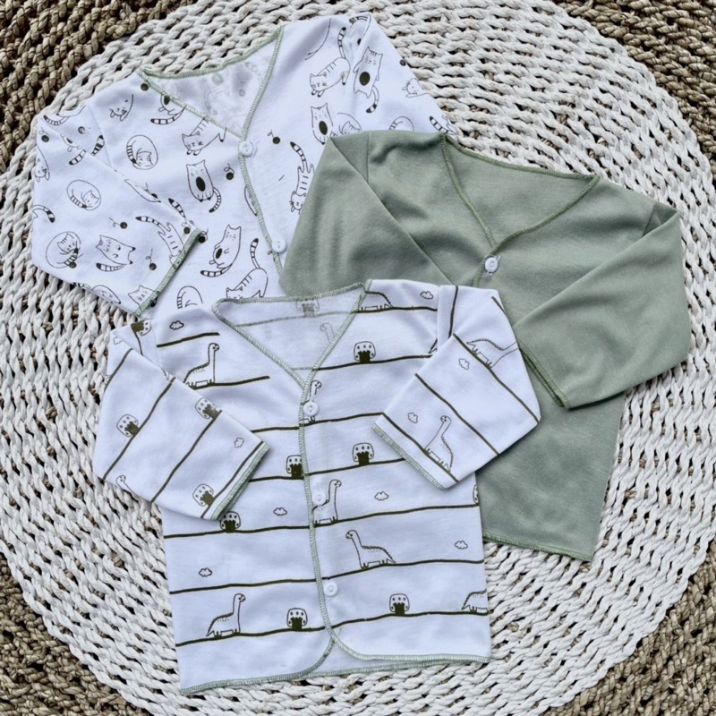 3 PCS Baju Lengan Panjang Bayi Bayi Atasan Bayi Baju Newborn Baju Bayi Baru Lahir Gift Bayi Hadiah Lahiran Bayi Baju bayi lengan panjang ASYAM BABY