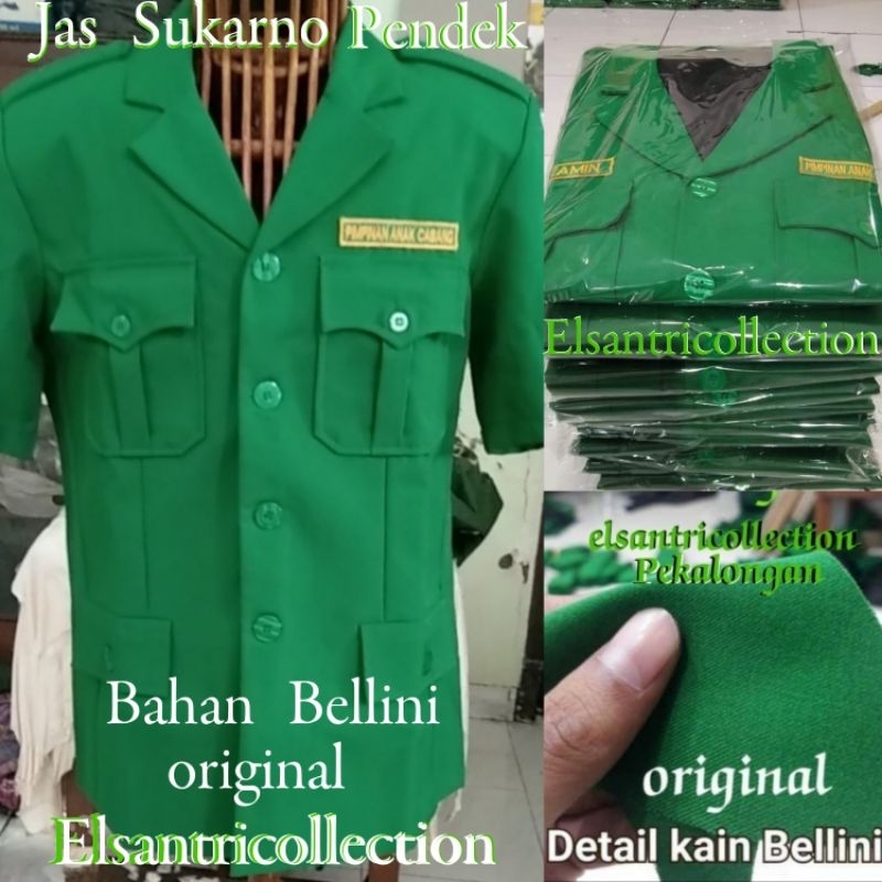 Jas Ansor Pendek Model Sukarno Bellini Avano Navara