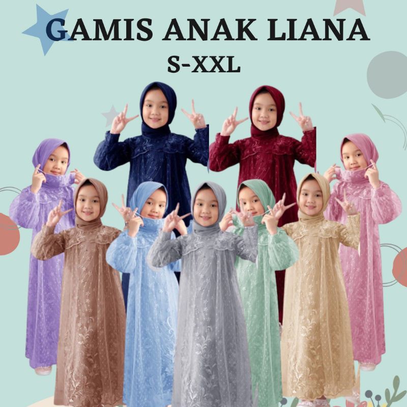 GAMIS ANAK BRUKAT TILE MUTIARA MEWAH GAMIS KONDANGAN GAMIS LEBARAN GAMIS LIANA