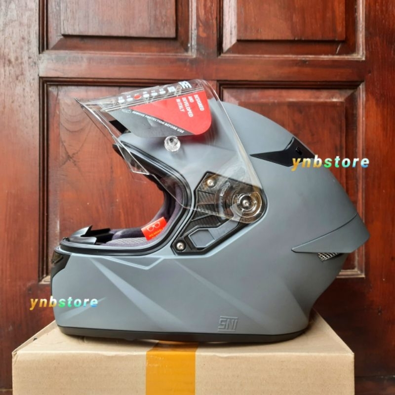 Helm KYT TT Course Solid Plain Matt Gorila Grey | KYT TTC Solid Polos Gorilla Abu Abu Doff | Helm Fu
