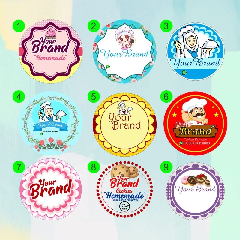 

Sticker Label Bulat | Label Makanan | Minuman | Box | Stiker Costume