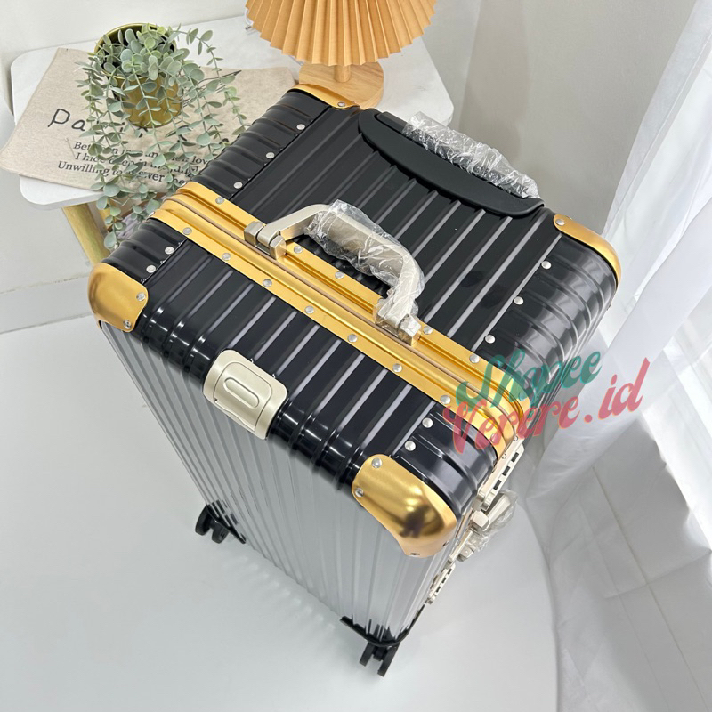 Koper Jumbo Full Aluminium Size Bagasi 30 Inch Travel Umroh TSA Lock Suitcase Trunk