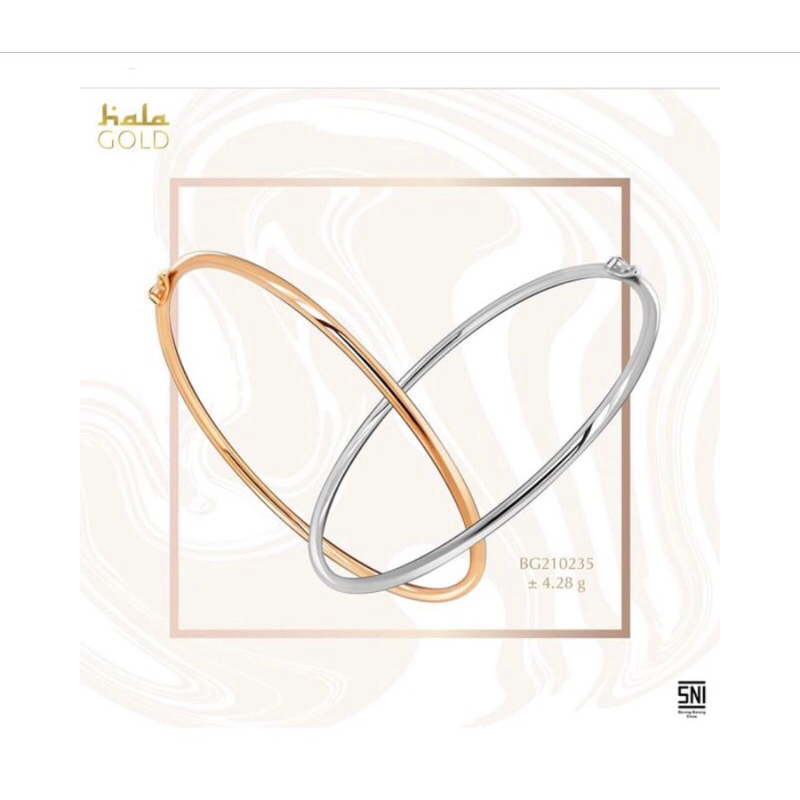 Hala Gold HeksaStackBangle collection Gelang 18k