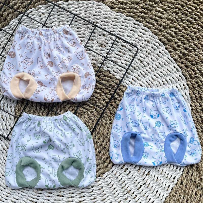 3 PCS Celana Pendek Celana Pop Celana Bayi Bawahan Bayi Celana newborn Hadiah Lahiran Bayi ASYAM BABY