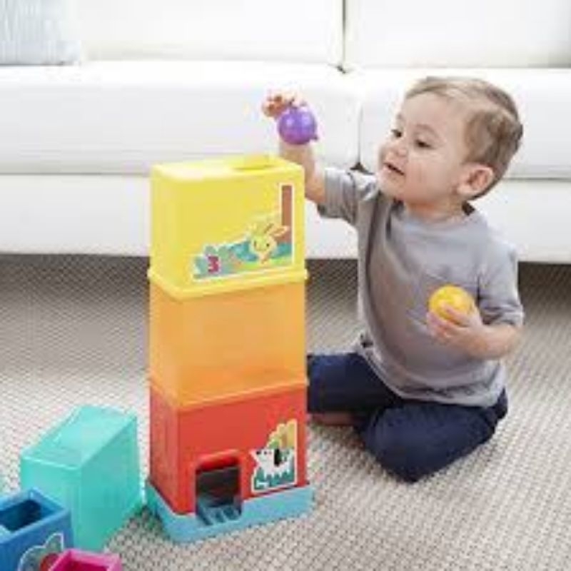 PLAYSKOOL ROLL N BUILD STACKING TOWER - Mainan Edukasi Anak