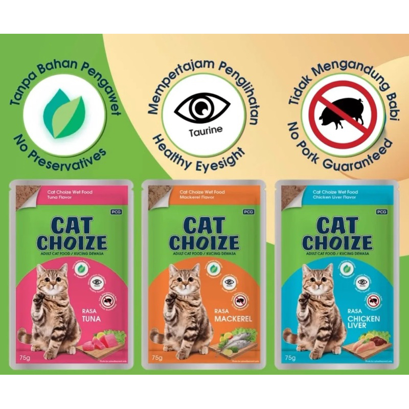 Cat Choize Pouch 75gr Makanan Basah Kucing Kitten