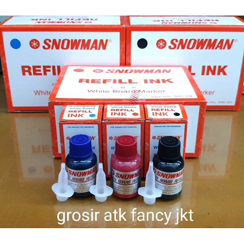 

WBI 20 Tinta Refill Ink isi tinta Spidol papan tulis White Board Marker Snowman WBI-20