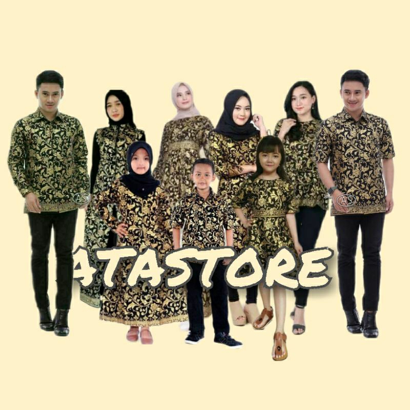 COUPLE GAMIS PRADA COUPLE BATIK PRADA EMAS