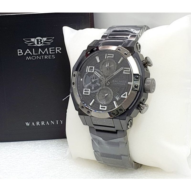 BALMER 8145 / B.8145 - Jam Tangan Pria Balmer Sapphire Glass Original - Black