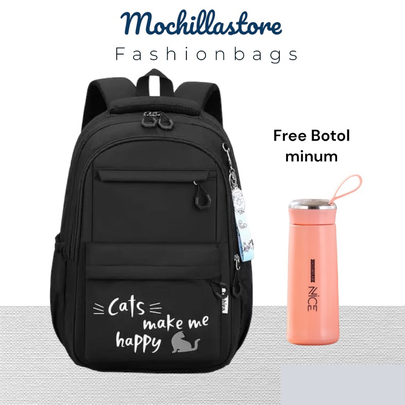 Mochillastore - Tas Ransel Backpack Perempuan Tas Anak Sekolah SD SMP SMA Tas Perempuan Tas Ransel Muatan Besar buku Paket LKS Laptop Termurah