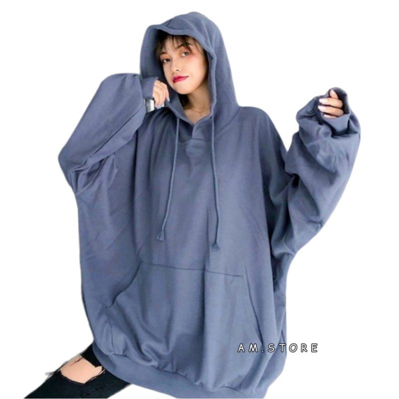 AMSTORE- Hoodie polos oversize Wanita BIGSIZE XXXL XXXXL XXXXXL