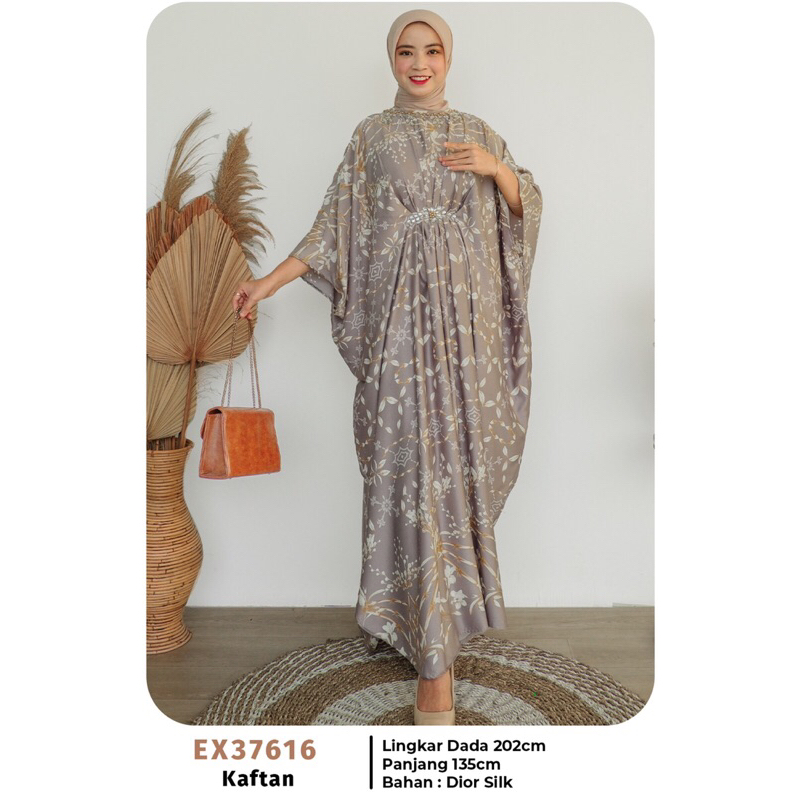 Daisy Flower Kaftan | Kaftan Lebaran | Kaftan Mutiara | Kaftan cantik