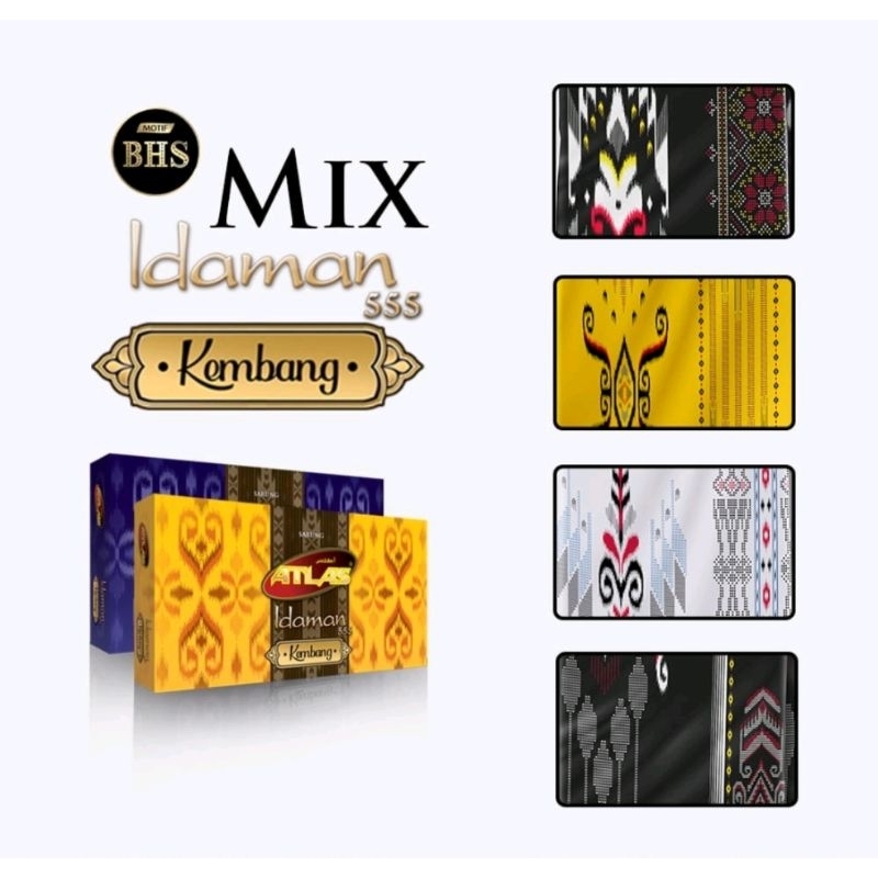 Grosir Sarung Atlas Idaman Kembang Sarung Dewasa Atlas Motif BHS Motif Akasia